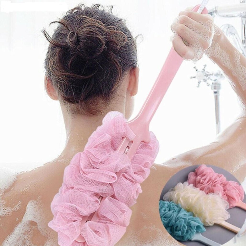 Long Handle Bath Sponge Shower Brush Back Scrubber