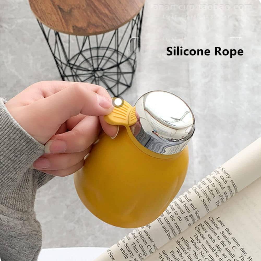 Dori 250ml Mini Pumpkin Stainless Steel Vacuum Flask With Hand Carry, Cute Thermal Coffee Mug Pocket Water Bottle